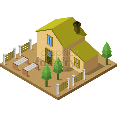 isometric home clipart