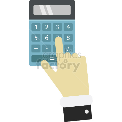 hand using calculator clipart clipart. Commercial use image # 418302
