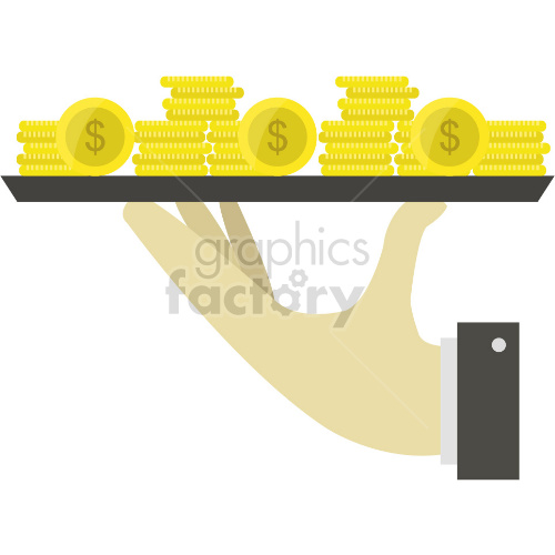 money tray vector graphic