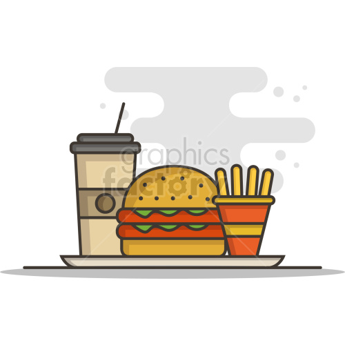 hamburger french fries clipart clipart. Royalty-free image # 418466