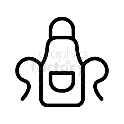 vector graphic of cooking apron icon
