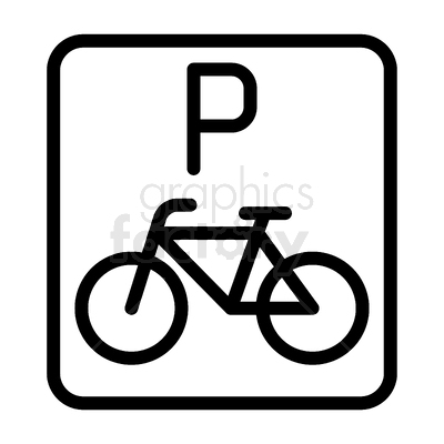 vector graphic of bicycle sign icon