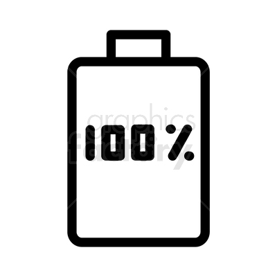 vector graphic of fully charged battery icon