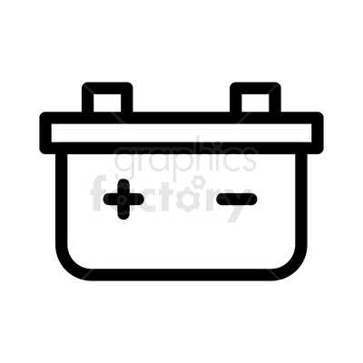 vector clipart of car battery icon