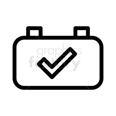 vector clipart of charged car battery icon