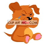 Animated puppy crying clipart. Commercial use image # 119383
