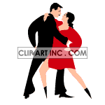 animated couple doing the tango clipart. Royalty-free image # 120058