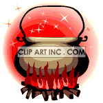 clipart - animated cauldron.
