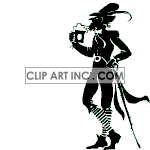 animated leprechaun drinking mug of foamy beer clipart. Royalty-free image # 120742