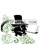 Animated leprechaun smoking a pipe animation. Commercial use animation # 120747