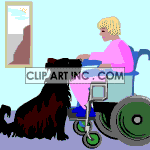   disabled wheelchair dog dogs pet pets  disabled_pets_dog001aa.gif Animations 2D People Disabled 