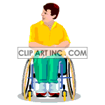 animated man in wheelchair