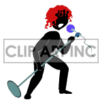Animated singer on stage. clipart. Commercial use image # 122644