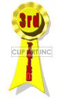 3rd place ribbon clipart. Commercial use image # 123850