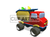 clipart - animated toy dump truck.