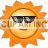 Animated hot summer sun clipart. Royalty-free image # 126837