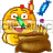 bag full of candy emoticon clipart.