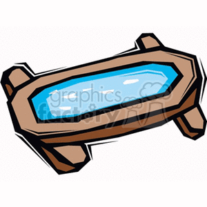 Abstract water trough clipart.