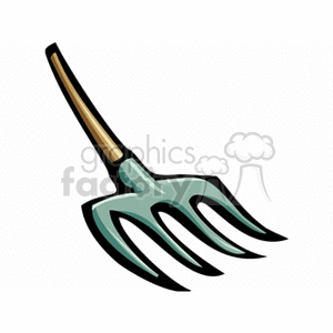 Close-up of pitchfork clipart. Commercial use image # 128609