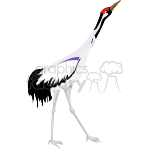 A red-crowned crane clipart. Royalty-free image # 130305