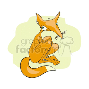 Long nosed fox clipart. Commercial use image # 130855