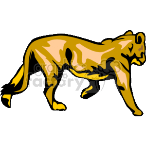 clipart - Lioness on the prowl.