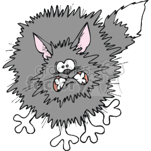 Cat that has been shocked clipart. Royalty-free image # 131165