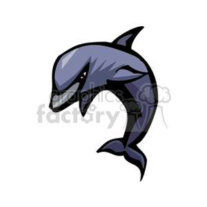 cartoon dolphin clipart. Royalty-free image # 132339