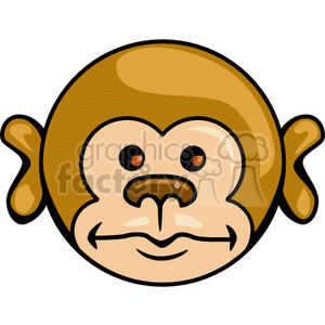 monkey face clipart. Commercial use image # 133195