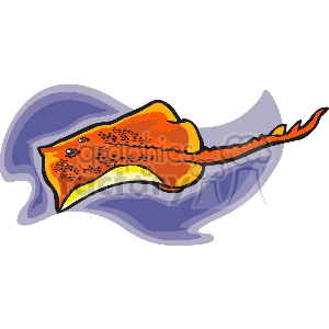 yellwoish orange stingray clipart. Commercial use image # 133774