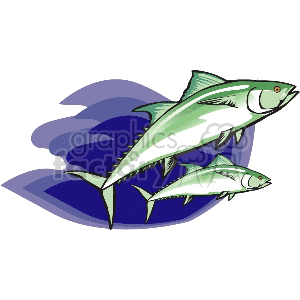  two swimming tuna clipart. Commercial use image # 133776