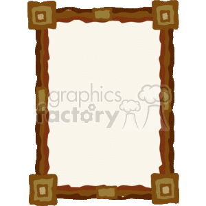 Brown picture frame border clipart. Commercial use image # 133829