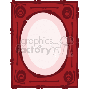 Red picture frame border clipart. Commercial use image # 133839