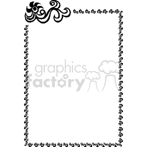 Corner scroll with bubble border clipart. Commercial use image # 133899
