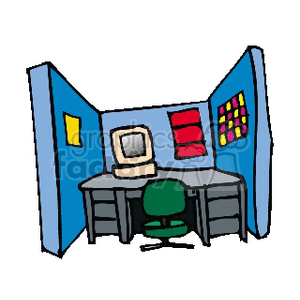 CUBICLE clipart. Commercial use image # 134567