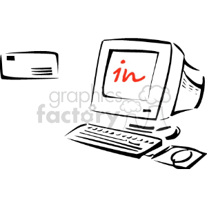   computer computers in email mail  business008.gif Clip Art Business 