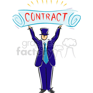 contract002 clipart. Commercial use image # 134723