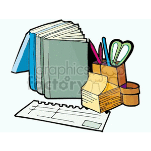   desk desks office business supplies file files folder folders  stationery12.gif Clip Art Business 