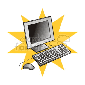   computer computers cpu pc business electronics digital monitor monitors lcd  pc6 Clip Art Business Computers 