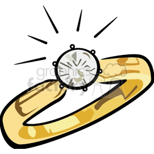 Fantastic diamond wedding ring clipart. Commercial use icon # 136834