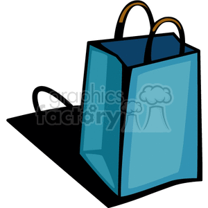 blue paper bag clipart. Commercial use image # 136836