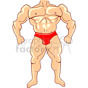   muscle man muscles body builder  BFM0171.gif Clip Art Clothing 