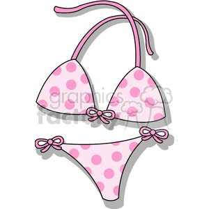 clipart - pink bikini.