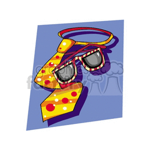 eyeglasses and tie clipart. Commercial use image # 136879