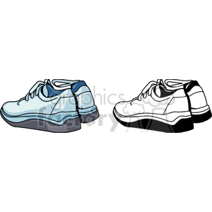 commentator Company Democracy Two pairs of tennis shoes blue and white clipart #138173 at Graphics  Factory.