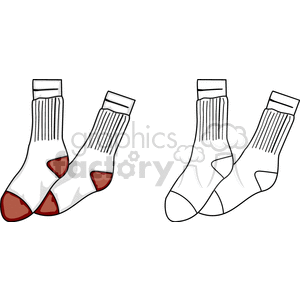 two pairs of socks clipart. Royalty-free image # 138177