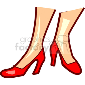 Women's red heels clipart. Royalty-free image # 138181