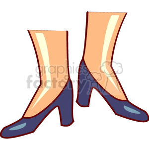 women's blue heels clipart. Royalty-free image # 138183