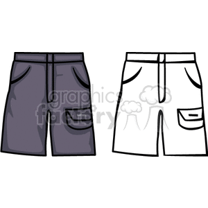 Two shorts gray and white clipart. Commercial use image # 138356