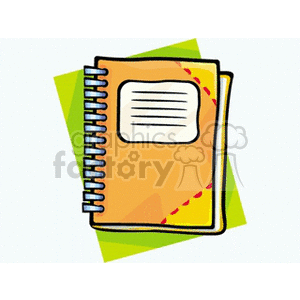 Cartoon spiral notebook clipart. Commercial use image # 138664